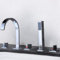 5 Loch Badewannenarmatur, Wannenarmatur armatur Badewanne Wasserfall Badewanne Duschset mit Handbrause Brausegarnitur, Bad Dusche Badezimmer Armatur, Verchromt