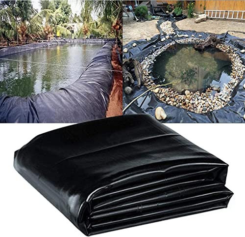 WZYJLyds Revestimiento de PVC Estanque Membrana Impermeable 0,4 mm de Espesor Lona Piscina Lámina para Estanque Forro de Estanque de HDPE (Color : Negro, Tamaño : 8x15m/26.2x49.2ft)