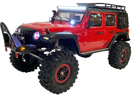 Crawler RC DF-4S Pro rot 4WD mit LEDs und Seilwinde 1/10-3164