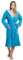 Twinzen Albornoz Mujer Azul - Algodón y Terciopelo OEKO TEX - Albornoz Mujer Ducha Albornoz Ducha Ultra Suave - Talla S