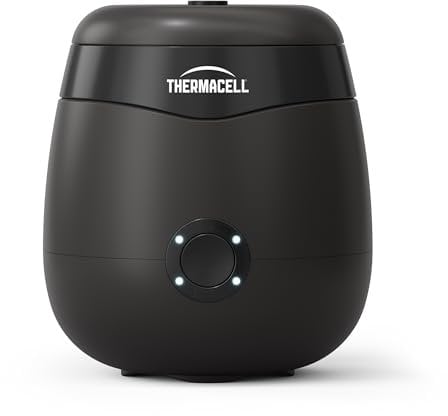 Thermacell | Escudo antimosquitos y Mosquitos Tigres | Difusor Exterior inalámbrico Recargable | Zona de protección de 29 m² | Efecto rápido, Inodoro | Recarga líquida no incluida | THE55NOIR |