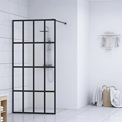 BaraSh Duschwand für Walk-in Dusche Klares Sicherheitsglas 140x195 cm Duschabtrennung Bodengleiche Dusche