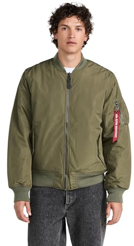 Alpha Industries Men's Reversible Onion Quilted MA-1 Flight Jacket, OG-107 Green, M