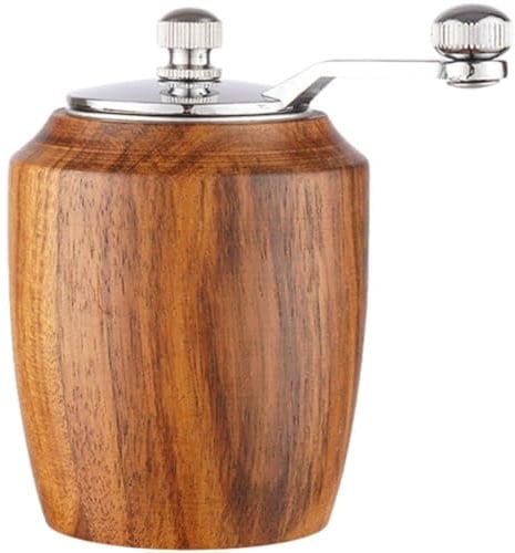 Generic Salt and Pepper Mill Hand Crank Wood Pepper Grinder Wine Jar Style Mill Adjustable Ceramic Core Grinder Grinders for Kitchen Use
