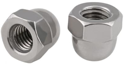 YUANYAO Hutmutter, 304 Edelstahl, Abdeckungstyp, amerikanische Hutmutter, Zoll-Kugelmutter, 5 Stück (Color : 10-24)