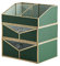 YQINQIN83B Make-up-Box Leder-Glas-Spiegelschrank, Mund, Hautpflege, Kosmetik, Schmuck, Parfüm, Schminktisch, Nachttisch, Desktop-Aufbewahrungsbox Kosmetik- und Parfüm-Organizer