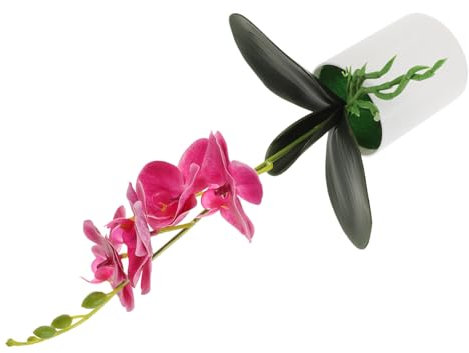 MUSISALY Künstliche Orchidee Im Topf Schmetterlingsorchidee Pflegeleicht Kunststoff Realistische Tischpflanze Für Büro Und Zuhause Dekoration
