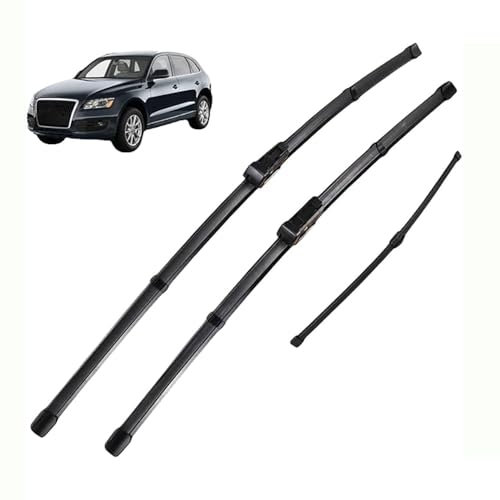 Auto Vorne und Hinten Scheibenwischer für Audi Q5 2008–2017, 24+20+13, Scheibenwischer Wischerblatt und Wischerarm Vorne und Hinten, Scheibenwischer Set