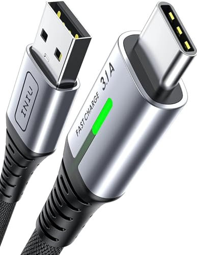 INIU Câble USB C, 0.3m 100W PD 5A Cable USB C Charge Rapide QC 4.0 Chargeur Type C Nylon Tressé pour iPhone 15 Samsung S23 Ultra iPad Air MacBook Pro Google Pixel 7 Xiaomi Switch PS5 Tablet S8 ECC.