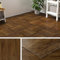 Livelynine Dalle PVC Adhesive Sol Imitation Parquet 30x30CM Lino Sol Adhesif pour Cuisine Chambre Effet Bois Foncé Carrelage Adhesif Sol Salle de Bain Salon Parquet Adhesif Sol Bois Marron, 16 Dalles