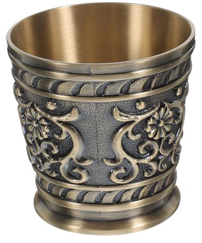 Amosfun Bicchierino in Bronzo Tazza D'epoca Antica Bicchieri Da Vino a Calice Bicchieri Da Cocktail Gotici Calice Da Vino a Calice Martini Calice Di Vino Tazza Per Bevande Lega