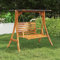 Furniture Select Schaukelgestell mit anthrazitfarbenem Dach aus gebogenem Holz mit Teakholz-Finish
