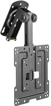 PureMounts Soporte de Techo para televisores, Adecuado para 19-43 Pulgadas, Plegable, Ajustable en Altura, Giratorio, inclinable, hasta VESA 200x200, Negro