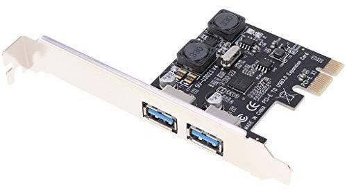 Adaptador PCI-E USB 3.0 Hub Tarjeta de expansión 2 puertos USB 5Gbps Transmisión