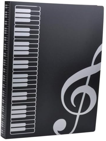 Music File Folder Document Wallets A4 Size 40 Pages Sheet Music Folder Music Themed Plastic Storage Documents Holder Bag