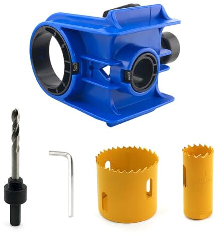 Huudngeje Wood Door Lock Installation Door Lock Jig for Wood/Metal Doors Door Lock Kit Blue