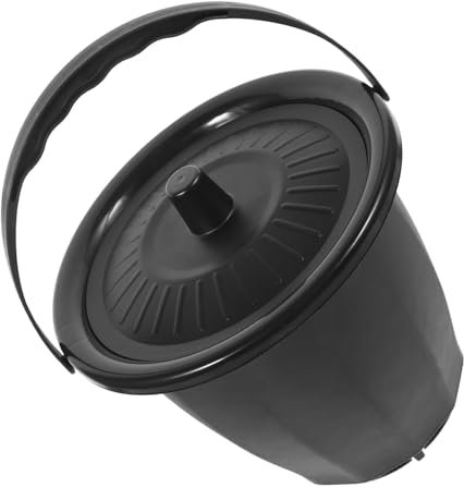 Anneome Pot de Chambre Portable avec Couvercle Seau Urine Hygiénique pour Adultes Crachoir et Pratique pour Chambre Design Antidérapant Facile à Nettoyer
