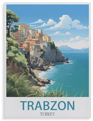 Erwachsene und Kinder Puzzle 1000 Teile Puzzle，Trabzon Türkei，einfaches Puzzlespiel Rollenpuzzle Lernspiel Spielzeug Familie Dekoration（75x50cm）-HF27