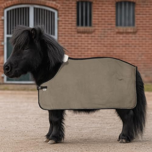 EQuest Alpha Fleece Abschwitzdecke speziell für Mini-Shettys, Mud (XS)