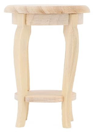 OVAQUIXI Miniatur-Bonsai-Hocker für 1:12 Puppenhaus, Exquisite Holzdetails, für Sammler von Birken-Miniaturmöbeln