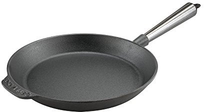 Carl Victor - Bratpfanne Gusseisenpfanne 24 cm mit Edelstahlgriff