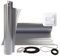 4m² Laminat Fußbodenheizungs-Set Laminatheizung + M2-weiß Thermostat-Schalter