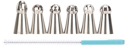 Korlin Russian Ball Piping Nozzles/Tips and Brush Set of 7