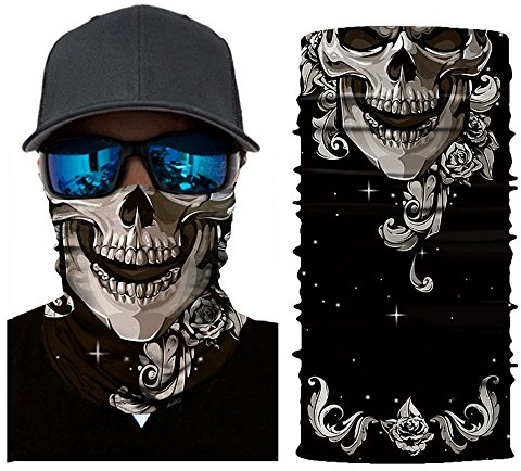Colorful Damen/Herren Multifunktionstuch | Schlauchtuch | Sturmmaske | Bandana | Halstuch | Gesichtsmaske | Motorradmaske | Maske für Motorrad Fahrrad Angeln (D)