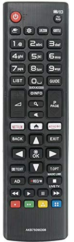 allimity AKB75095308 Ersetzte Fernbedienung für LG TV 32LJ610V 43UJ634V 49UJ634V 55UJ634V 65UJ634V 43UJ6309 49UJ6309 60UJ6309 65UJ6309 43LJ614V 55UJ6307 60UJ6307 55UJ630V 49UJ630V