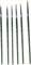 Kreul 723001-Pinceaux pour Peinture Porcelaine, 6 pièces Poils de Poney synthétiques Ronds dans Les Tailles 00, 0, 1, 2, 3 et 4, Verre, Multicolor, One size