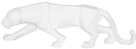 Present Time - White Panther Origami Statue