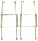 sourcing map Plate Hanger, 6-inch U Type Zinc Plated Invisible Wall Decorative Hooks with Tip Protectors, 2 Pcs