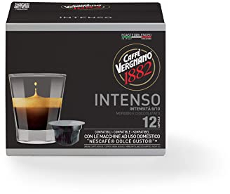 Caffè Vergnano 1882 - Capsules Compatibles avec Nescafé Dolce Gusto, Intenso - 1x12 capsules