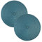 Tischset 2er Set Petrol rund 35 cm Ø Platzset abwaschbar Platzdeckchen Untersetzer