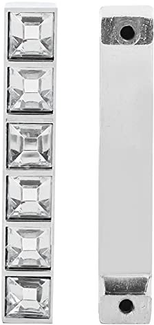 Tirador de cajón, tirador de cristal, ergonómico, con doble orificio, diamantes de cristal para gabinetes, gabinetes para cajones, muebles, puerta abierta opuesta