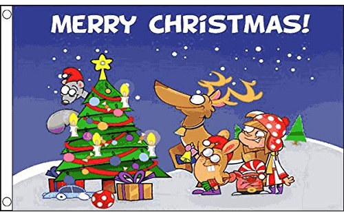 AZ FLAG Bandiera Scena di Natale 90x60cm - Bandiera Christmas Scene 60 x 90 cm