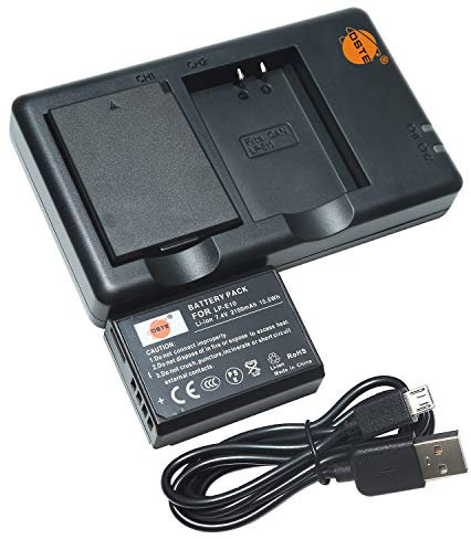 LP-E10 Batterie au Lithium (2 Paquets) et Chargeur Double Compatible avec Canon EOS 1100D, 1200D