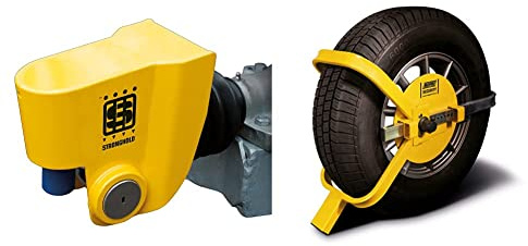 Maypole Stronghold SH5415 Hitchlock for Avonride Trailer Hitches & MP9065 Universal Wheel Clamp