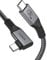 XAOSUN 240W USB4 for Thunderbolt 4/3 Cable 1M, 90 Degree 240W Thunderbolt Cable [USB-IF Certified],40Gbps USB C Data Sync 8k@60Hz Display, Compatible with MacBook Pro,iPhone 15 Pro,iPad Pro,eGPU