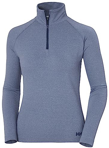 Helly Hansen Donna Felpa Verglas Mezza Zip, XS, Oceano