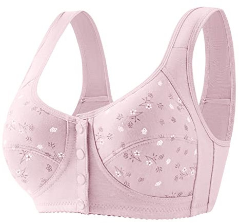 JAXICH Bras for Women Plus Size K Cup Sale Clearance, Plus Size Sports Bras Women Full Cover Women's Front Fastening Racerback Stretch Lace Underwire Unlined Bras Bralette Birthday Gifts for Women