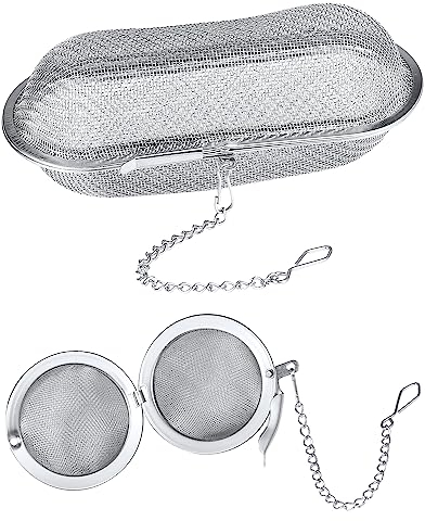 2pcs Ultrasonic Cleaner Baskets, Fine Mesh Stainless Steel Parts Cleaning Basket with Lock, Jewelry Steam Cleaner Basket Small Parts Washing Basket for Jewelry, Watch Parts (2 Styles)