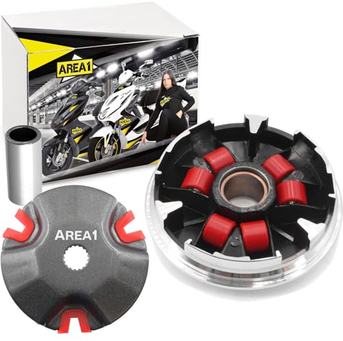 Area1 Tuning Variomatik für Roller mit 50ccm China-2-Takt-Motor. Kompatibel mit Explorer Race GT Iron Hi Spin AGM GT Union Luxxon Rivero Tauris Sprint Mawi KSR