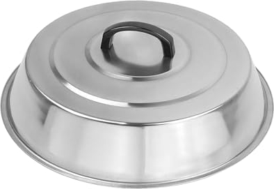 perfk Stainless Steel Wok Lid Covers Cooking Pot Lid 36cm Professional Pot Cover Skillet Cookware Lid for Kitchen Cheese, Thicken Lid