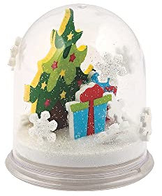 Craft County Weihnachts-Bastelsets – Urlaubskunstprojekte – Schneekugel-Set (10 Stück)