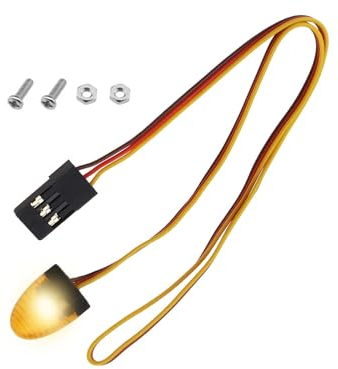 eMagTech Auto LKW RC LED Licht Rotierende Blinklampe Beleuchtung Kompatibel mit 1/8 1/10 1/12 RC Modellauto HSP SCX10 1/14 RC Auto 11x15mm, Gelb