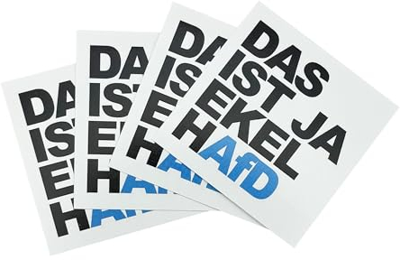 20 Stück - FCK AFD - EKELHAfD - Aufkleber - Sticker - Politisch - Links - 5cm x 5cm