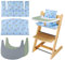 LLHQAMT Hochstuhlkissen, weich und bequem Babysitzbezug mit 2 Stück Hochstuhl-Tischsets, für Tripp Trapp Babykissen Macht das Sitzen des Babys bequemer (Blauer Raum)