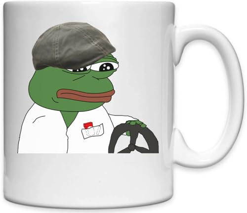 Atspauda Pepe The Taxi Driver White Ceramic Mug White