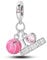 NARMO Charm für Pandora Armband 925 Sterling Silber Rosa Basketball Dangle Charm für Frauen Mädchen